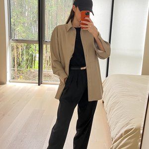 Aritzia PELLI shirt jacket vegan leather